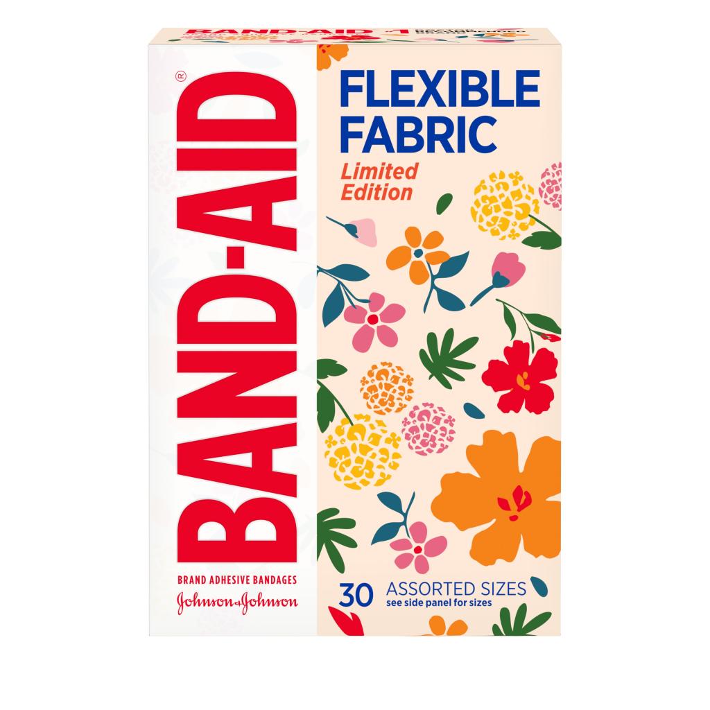 Flexible Fabric Adhesive Bandages, Limited Edition Wildflower Designs