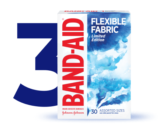 Flexible Fabric Adhesive Bandages, Limited Edition Watercolor