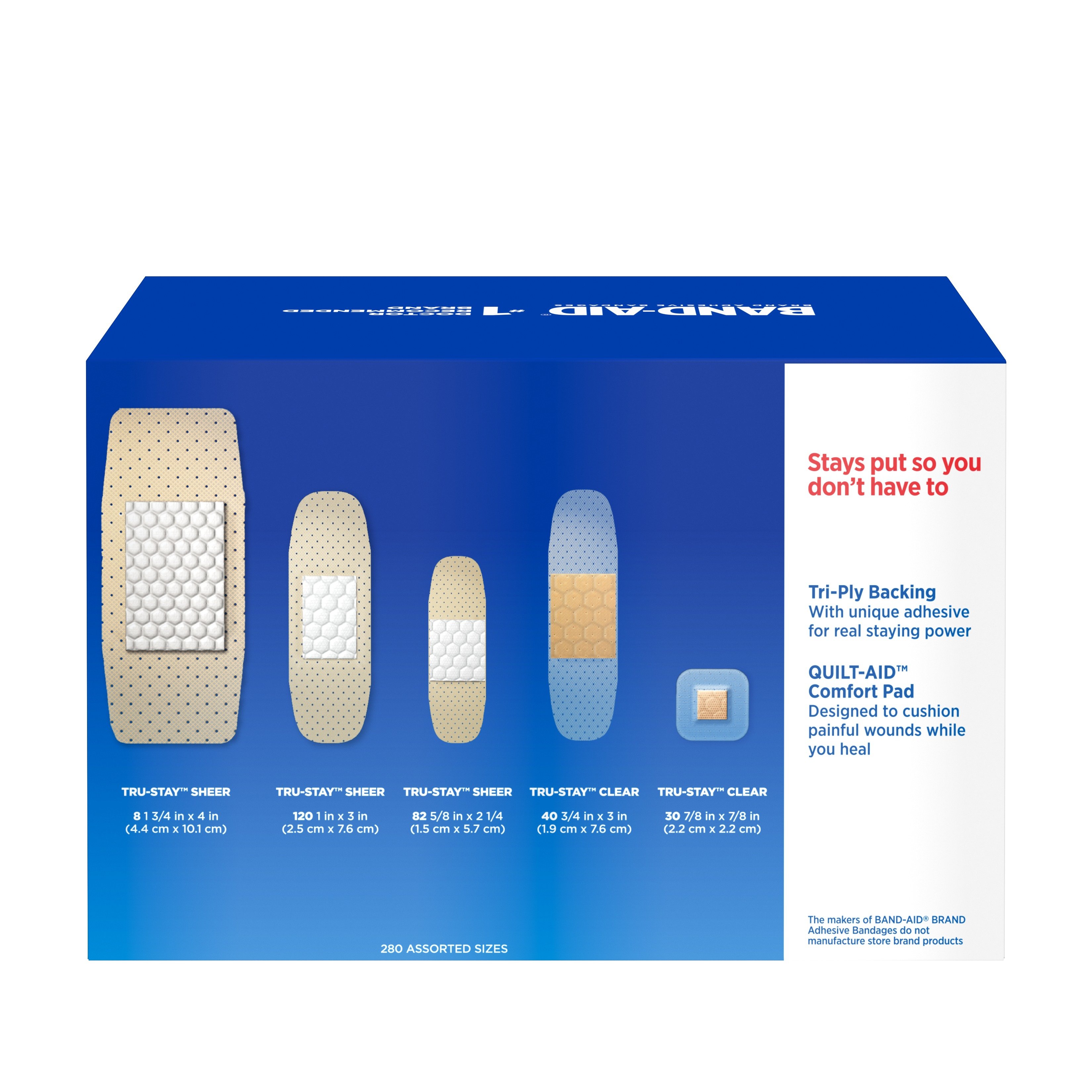 TRU-STAY™ SHEER STRIPS COMFORT-FLEX® Bandages, 80 ccount