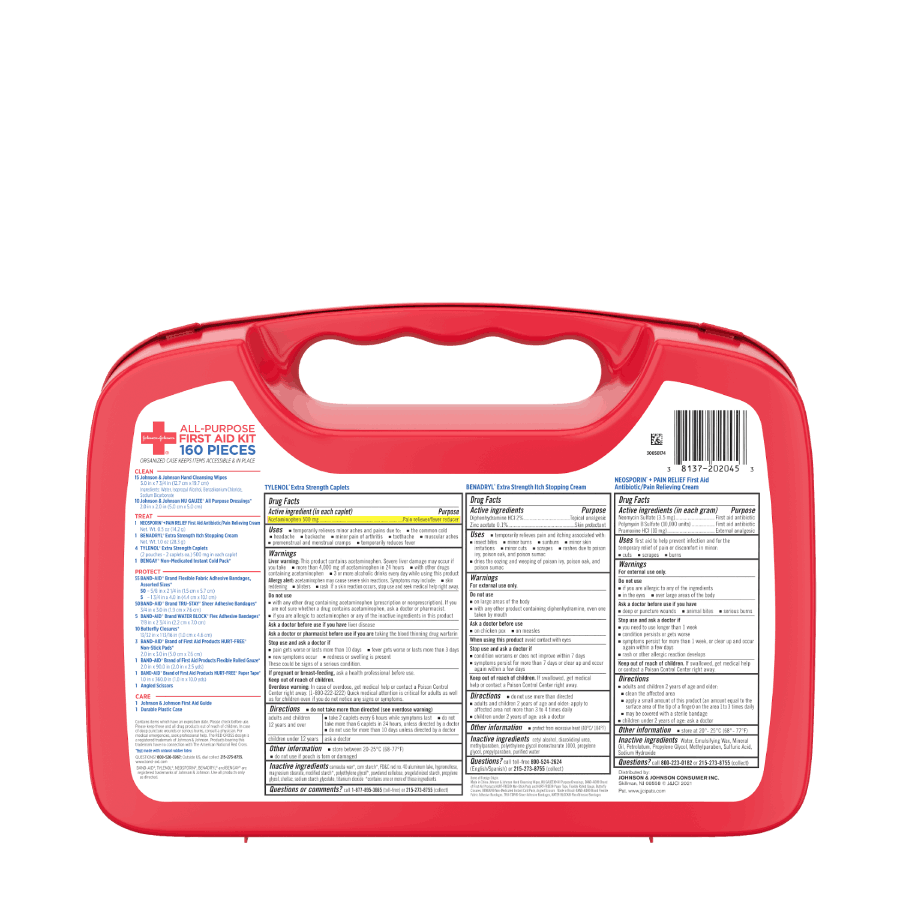 Johnson and Johnson's Travel Ready First Aid Kit