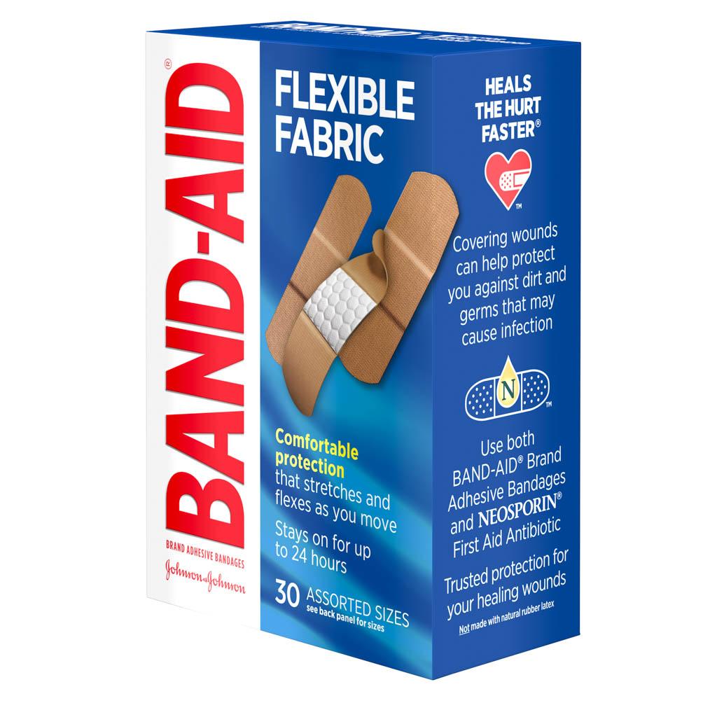 Flexible Fabric Adhesive Bandages Assorted Sizes 30 Ct Band Aid® Brand Adhesive Bandages