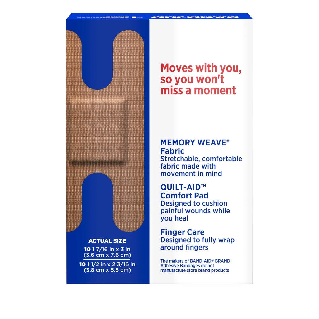 Band-Aid Brand Flexible Fabric Adhesive Bandages, Extra Large, 10