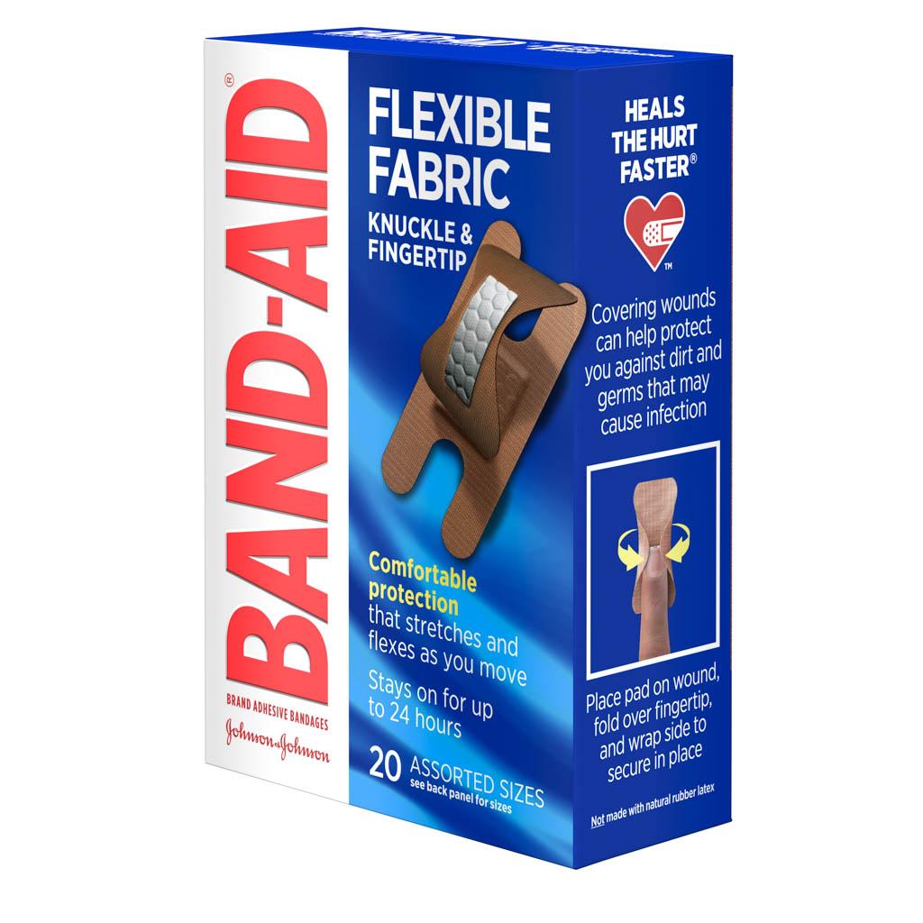 Flexible Fabric Knuckle And Finger Bandages Assorted20 Ct Band Aid® Brand Adhesive Bandages