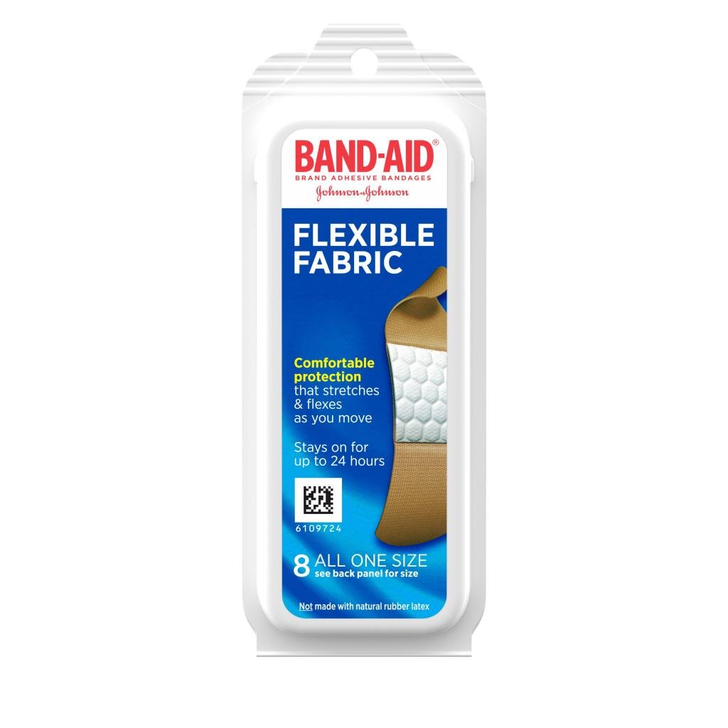  Band-Aid Brand Flexible Fabric Adhesive Bandages for Wound Care  & First Aid, Assorted Sizes, 100 ct (400 Count) : Health & Household
