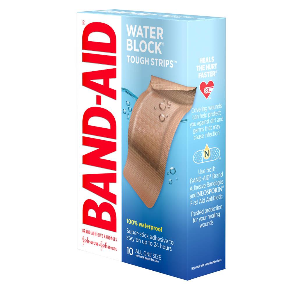 Tough Strips® Extra Large Waterproof Adhesive Bandages10 Ct Band Aid® Brand Adhesive Bandages