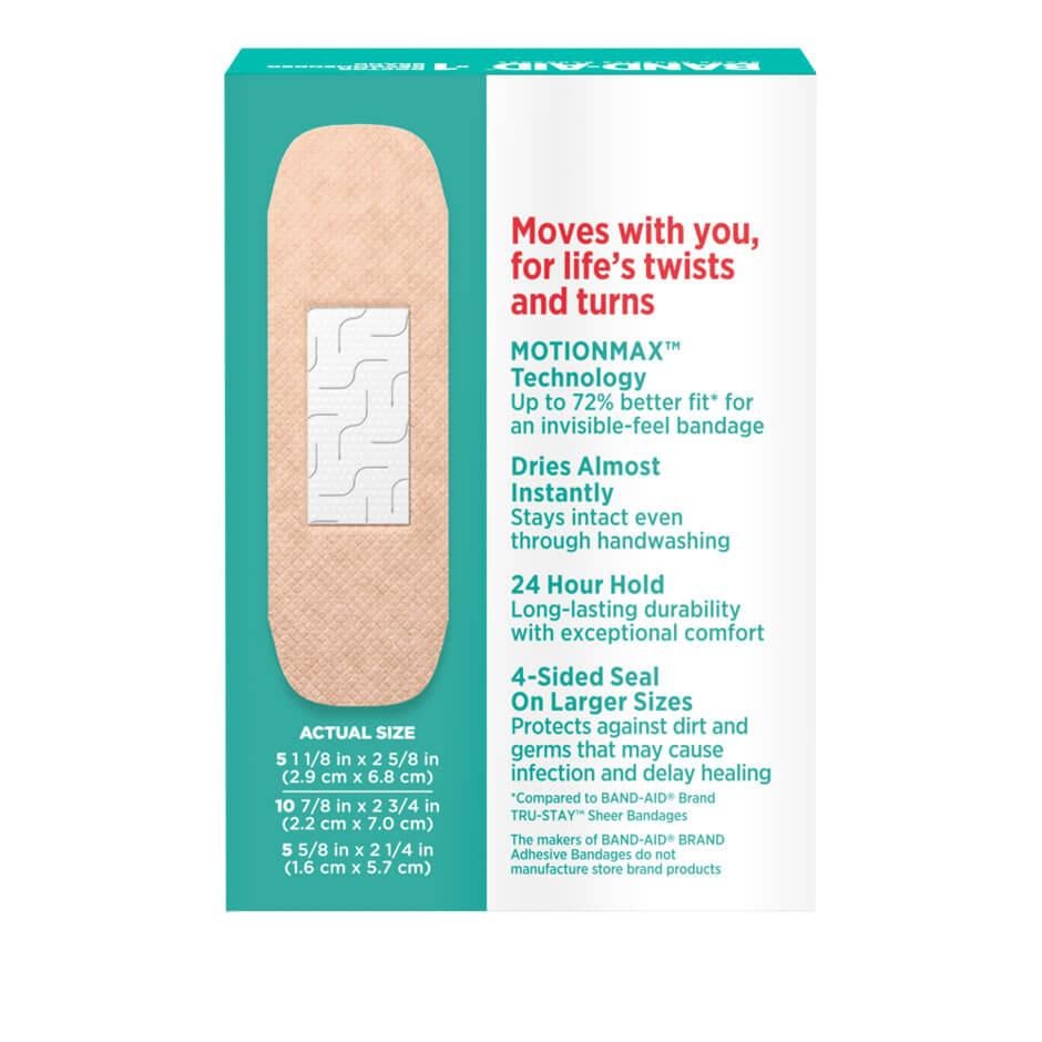 HSA Eligible  Band-Aid Skin-Flex Adhesive Bandages, Assorted Sizes
