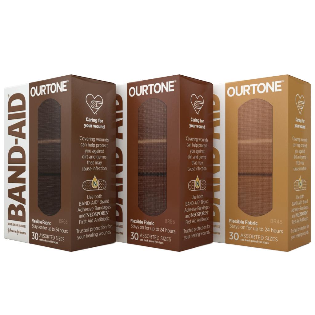 Band-Aid Brand Flexible Fabric Adhesive Bandages, Flexible Protection &  Care of Minor Cuts & Scrapes, Quilt-Aid Pad for Painful Wounds, Dark Brown