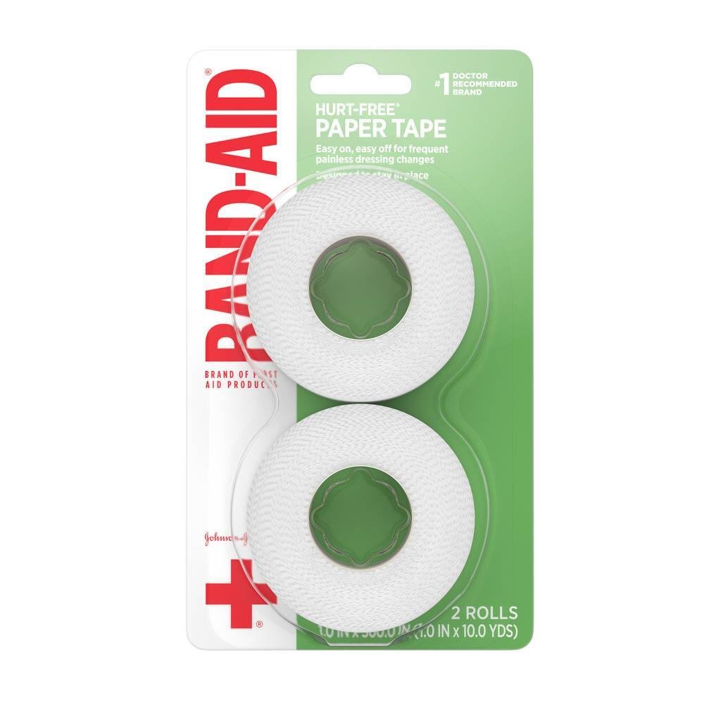 2 Pack Johnson & Johnson Band Aid Small Paper Tape Wound Care 1 In X 10 Yds  Each